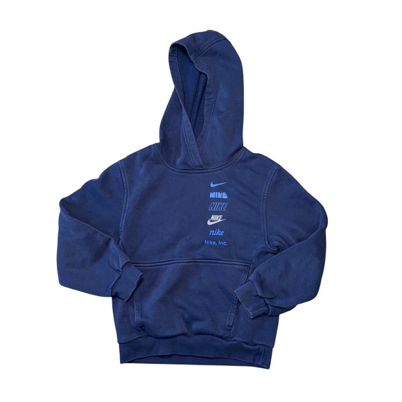 Kids Nike Blue Logo Hoodie Sweatshirt Size S - Picture 3 of 6